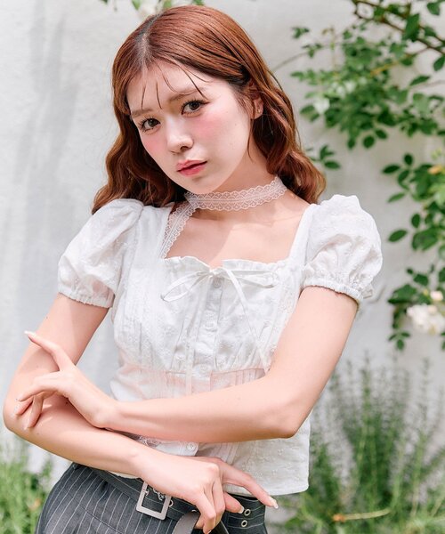 OLIVE des OLIVE（オリーブデオリーブ）の「コンパクトガーリーブラウス（シャツ/ブラウス・レディース・サックスブルー/イエロー/オフホワイト・FREE）」の11枚目の写真