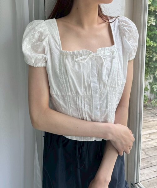 OLIVE des OLIVE（オリーブデオリーブ）の「コンパクトガーリーブラウス（シャツ/ブラウス・レディース・サックスブルー/イエロー/オフホワイト・FREE）」の18枚目の写真