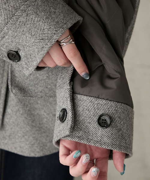 BONLECILL（ボンルシール）の「2WAYヘリンボーン×キルト切替スタンド