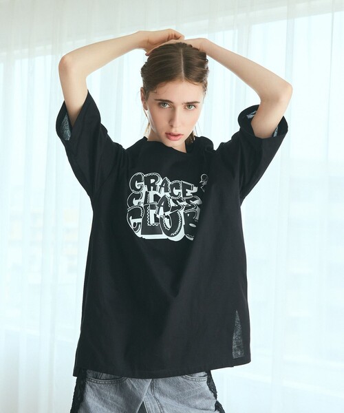 グレースコンチネンタルグラフィックプリント Tシャツ Mサイズ グラフィティプリントTシャツ / GRACE CONTINENTAL | GRACE