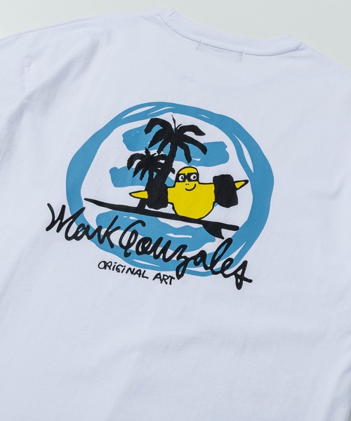 Mark Gonzales(マーク・ゴンザレス)の「【WEB・直営店限定】MARK GONZALES ARTWORK COLLECTION(マーク ゴンザレス)バックプリント バックロゴ 半袖Tシャツ ロゴTシャツ 3type/4colors(Tシャツ/カットソー・メンズ・ホワイト系1/ホワイト系2/ホワイト系3/ブラック系1/ブラック系2/ブラック系3/グリーン系1/グリーン系2/グリーン系3/ブルー系1/ブルー系2/ブルー系3・M/L/XL)」の22枚目の写真