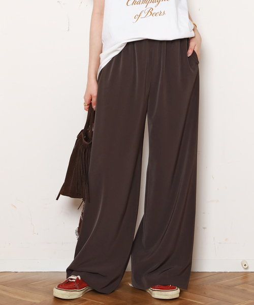 EVERYDAY I LIKE.(エヴリディアイライク)の「*Effortless Pants(スラックス・レディース・ブラック/カーキ/ベージュ/ブラウン/タン・34/36/38)」の3枚目の写真