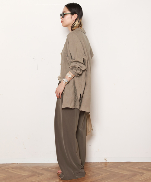 EVERYDAY I LIKE.(エヴリディアイライク)の「*Effortless Pants(スラックス・レディース・ブラック/カーキ/ベージュ/ブラウン/タン・34/36/38)」の12枚目の写真