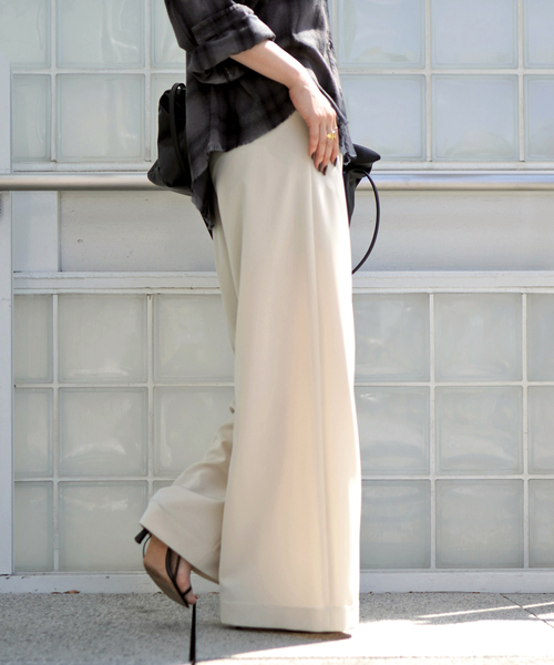 EVERYDAY I LIKE.(エヴリディアイライク)の「*Effortless Pants(スラックス・レディース・ブラック/カーキ/ベージュ/ブラウン/タン・34/36/38)」の13枚目の写真