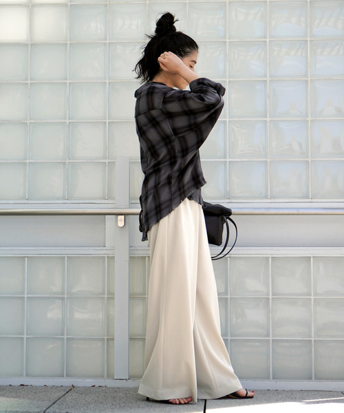 EVERYDAY I LIKE.(エヴリディアイライク)の「*Effortless Pants(スラックス・レディース・ブラック/カーキ/ベージュ/ブラウン/タン・34/36/38)」の15枚目の写真