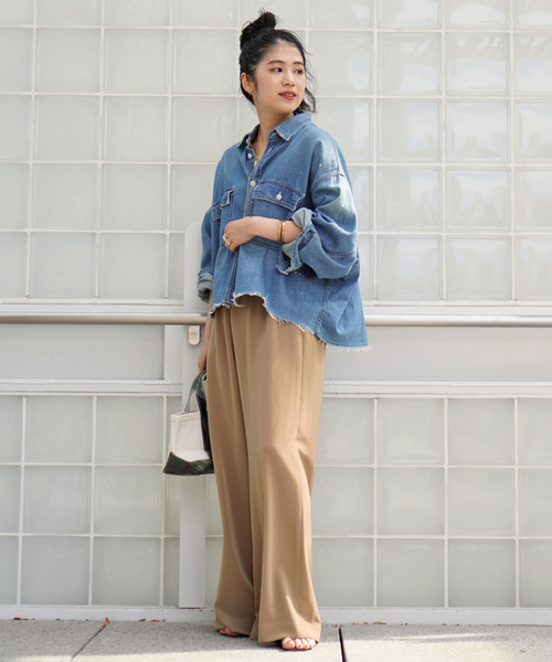 EVERYDAY I LIKE.(エヴリディアイライク)の「*Effortless Pants(スラックス・レディース・ブラック/カーキ/ベージュ/ブラウン/タン・34/36/38)」の16枚目の写真