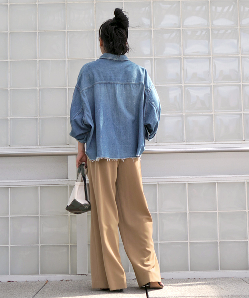 EVERYDAY I LIKE.(エヴリディアイライク)の「*Effortless Pants(スラックス・レディース・ブラック/カーキ/ベージュ/ブラウン/タン・34/36/38)」の18枚目の写真