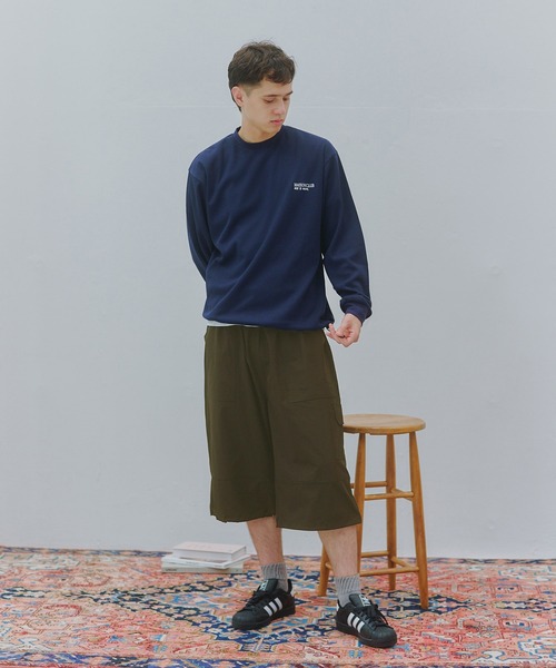 MAISON CLUB(メゾンクラブ)の「【MAISON CLUB】Odd Length Over Cargo Pants KKP/ 七分丈オーバーカーゴパンツ クロップドパンツ(カーゴパンツ・メンズ・グレー/ブラック/カーキ・M/L/XL)」の1枚目の写真
