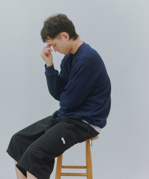 MAISON CLUB(メゾンクラブ)の「【MAISON CLUB】Odd Length Over Cargo Pants KKP/ 七分丈オーバーカーゴパンツ クロップドパンツ(カーゴパンツ・メンズ・グレー/ブラック/カーキ・M/L/XL)」の9枚目の写真