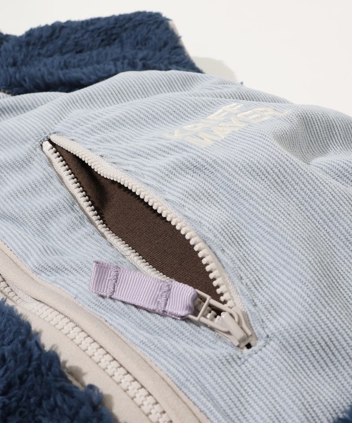 KRIFF MAYER Lady's Collection（クリフメイヤーレディースコレクション）の「【軽い・暖かい】シャギーボアベスト（ベスト・レディース・ネイビー/ブラック/カラフル/グリーン/ブラウン/グレー/ナチュラル・LARGE/MEDIUM）」の10枚目の写真