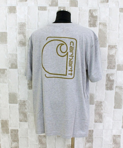 Carhartt（カーハート）の「リラックスフィット BIGロゴ バックプリント グラフィックTシャツ Relaxd Fit Lightweight Short-Sleeve Pocket C Graphic T-Shirt（Tシャツ/カットソー・メンズ・ベージュ/ブラック/グレー/ブルー・S/M/L/XL）」の11枚目の写真