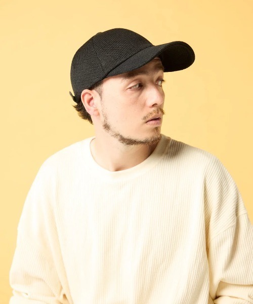 CPH（シーピーエイチ）の「CPH/シーピーエイチ/Deep 6 panel cap/StrowYarnThermo（キャップ・メンズ・ブラック・F）」の2枚目の写真