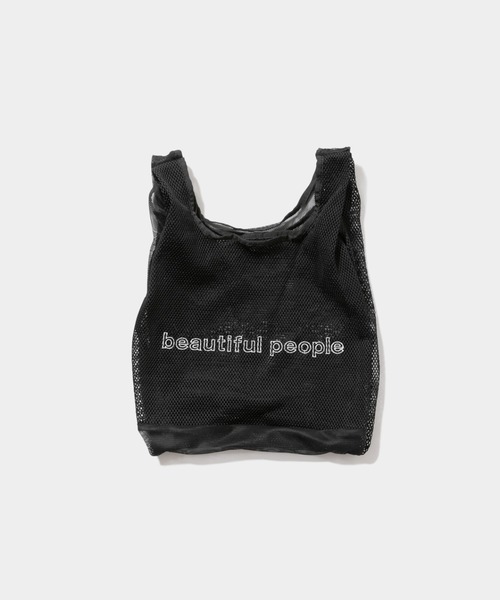 beautiful people（ビューティフルピープル）の「contour logo flip mesh bag（ハンドバッグ・レディース・ホワイト/ブラック・FREE）」の2枚目の写真