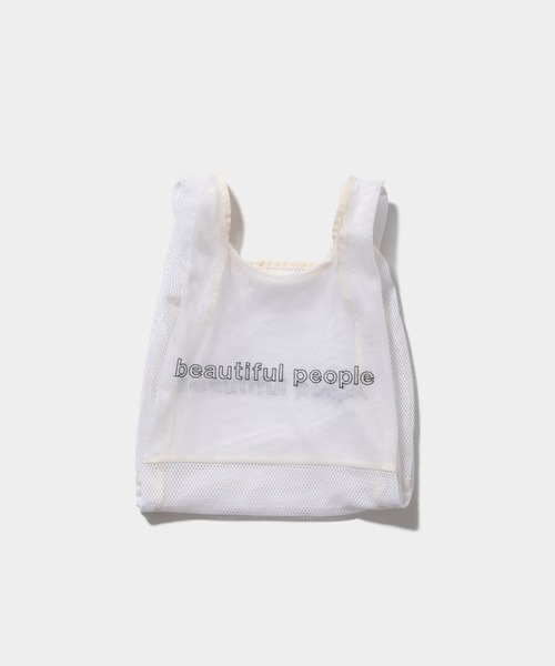 beautiful people（ビューティフルピープル）の「contour logo flip mesh bag（ハンドバッグ・レディース・ホワイト/ブラック・FREE）」の3枚目の写真