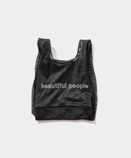 beautiful people（ビューティフルピープル）の「contour logo flip mesh bag（ハンドバッグ・レディース・ホワイト/ブラック・FREE）」の4枚目の写真