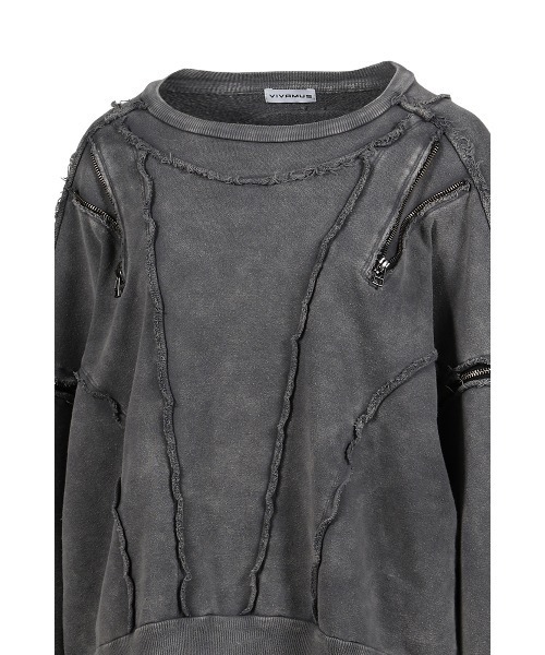 VIVAMUS（ヴィヴァムス）の「SPLIT SWEAT CREWNECK（スウェット・レディース・グレー・OS）」の8枚目の写真