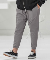 mp13859-Back Fleece Stretch Nylon Balloon Silhouette Jogger Pants ナイロンジョガーパンツ