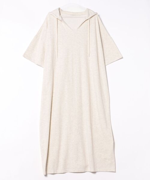 Q(キュー)の「ビッグサイズマキシロングワンピース(ワンピース・レディース・オートミール/ブラック・MEDIUM)」の19枚目の写真