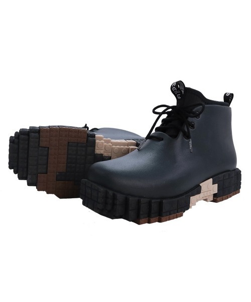 ccilu PANTOO コーヒー防水ブロックハイカットスニーカー（レイン  