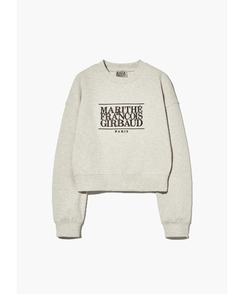 MARITHE + FRANCOIS GIRBAUD（マリテフランソワジルボー）の「W CLASSIC LOGO CROP SWEATSHIRT（スウェット・レディース・クリーム/オートミール/ライトピンク/ヘザーグレー/ベージュ/ネイビー・SMALL/MEDIUM）」の17枚目の写真