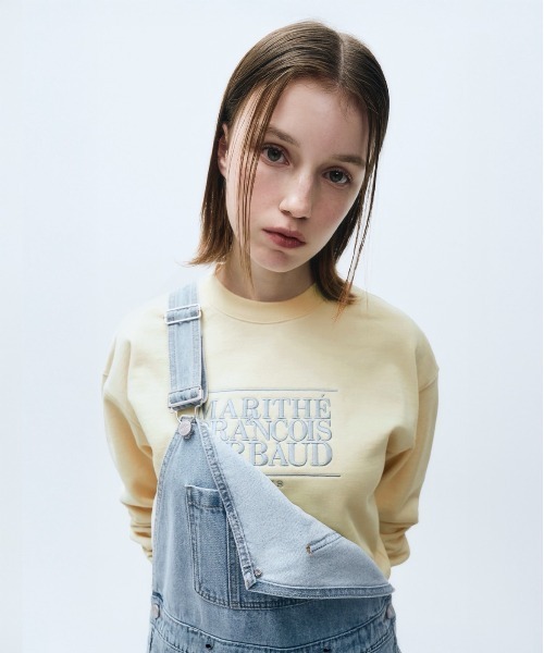 MARITHE + FRANCOIS GIRBAUD（マリテフランソワジルボー）の「W CLASSIC LOGO CROP SWEATSHIRT（スウェット・レディース・クリーム/オートミール/ライトピンク/ヘザーグレー/ベージュ/ネイビー・SMALL/MEDIUM）」の19枚目の写真