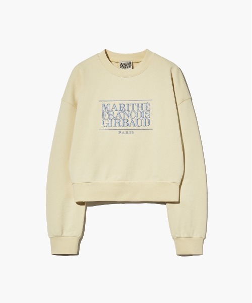 MARITHE + FRANCOIS GIRBAUD（マリテフランソワジルボー）の「W CLASSIC LOGO CROP SWEATSHIRT（スウェット・レディース・クリーム/オートミール/ライトピンク/ヘザーグレー/ベージュ/ネイビー・SMALL/MEDIUM）」の21枚目の写真