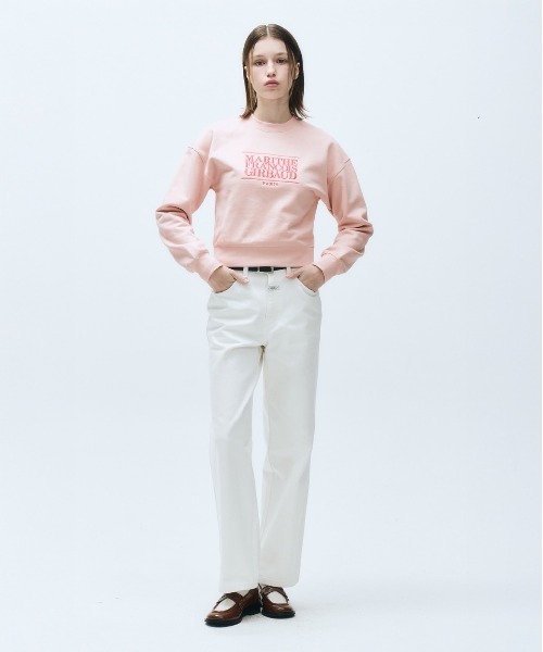 W CLASSIC LOGO CROP SWEATSHIRT（スウェット）｜MARITHE + FRANCOIS