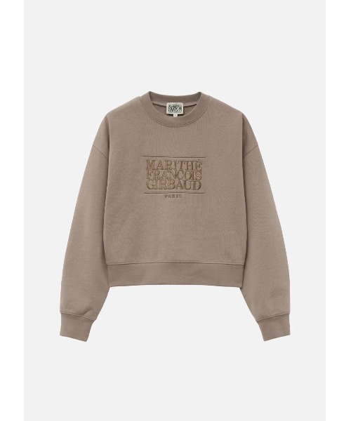 MARITHE + FRANCOIS GIRBAUD（マリテフランソワジルボー）の「W CLASSIC LOGO CROP SWEATSHIRT（スウェット・レディース・クリーム/オートミール/ライトピンク/ヘザーグレー/ベージュ/ネイビー・SMALL/MEDIUM）」の13枚目の写真