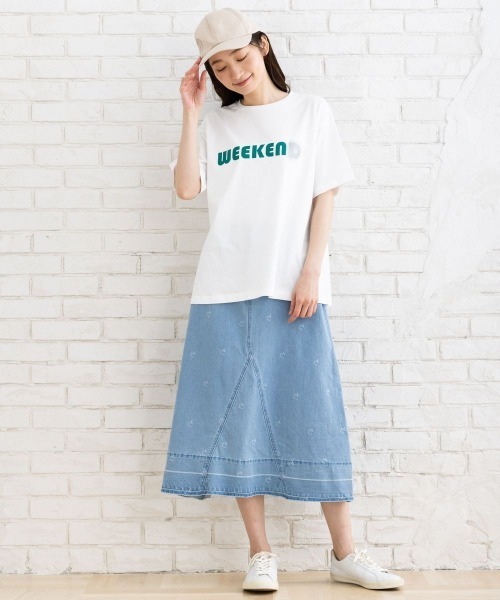 tシャツ FONTLAB WEEKENDロゴTシャツ レディース セール】FONTLAB WEEKENDロゴTシャツ（Tシャツ/カットソー