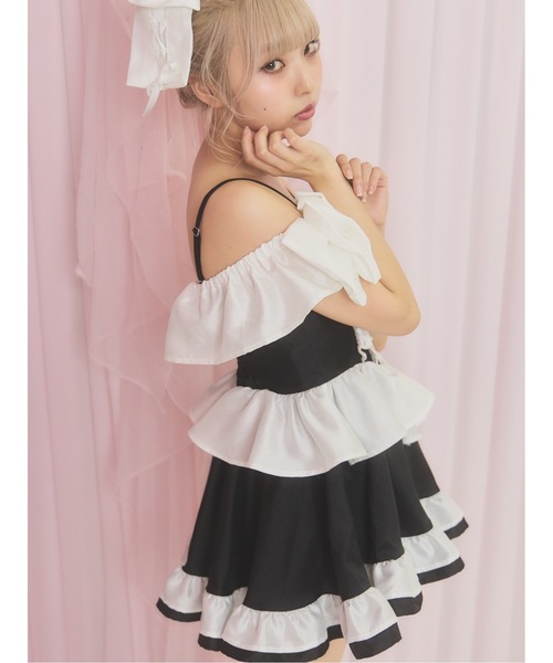 Starry(スターリー)の「アイドルシャンタンリボンミニドレス(ドレス・レディース・ピンク/ブラック・FREE)」の13枚目の写真