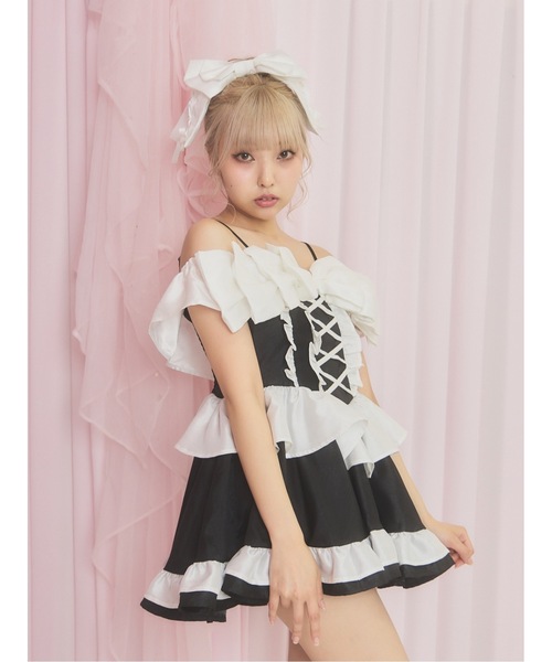Starry(スターリー)の「アイドルシャンタンリボンミニドレス(ドレス・レディース・ピンク/ブラック・FREE)」の15枚目の写真