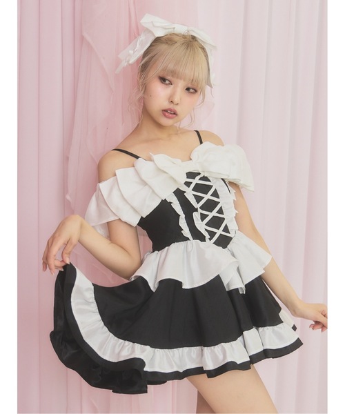Starry(スターリー)の「アイドルシャンタンリボンミニドレス(ドレス・レディース・ピンク/ブラック・FREE)」の16枚目の写真