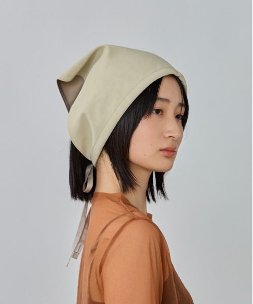 OVERRIDE（オーバーライド）の「OVERRIDE  SUEDE&LEATHER BABUSHKA SGP / オーバーライド（ハット・レディース・ライトベージュ/オリーブ/ブラック/ブラウン・FREE）」の3枚目の写真