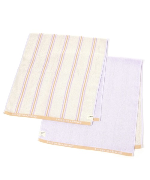 studio CLIP（スタディオクリップ）の「リバーシブルミニバスタオル2Pセット[GO ON THE JOURNEY]（タオル・レディース・イエロー/パープル・FREE）」の5枚目の写真