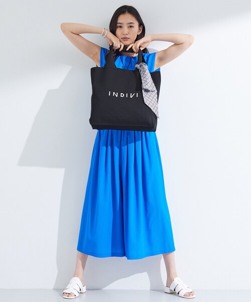 INDIVI（インディヴィ）の「【A4サイズ対応】ロゴニットトート（トートバッグ・レディース・グレー系その他6/ブラック/ブラック系5/ダークグレー・00）」の17枚目の写真