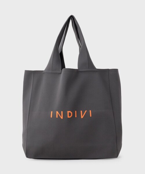 INDIVI（インディヴィ）の「【A4サイズ対応】ロゴニットトート（トートバッグ・レディース・グレー系その他6/ブラック/ブラック系5/ダークグレー・00）」の18枚目の写真