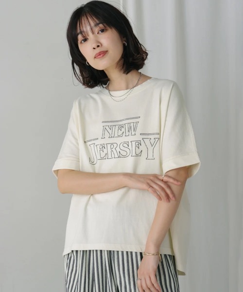 Bou Jeloud(ブージュルード)の「ヴィンテージPT.TEE(Tシャツ/カットソー・レディース・アイボリー/チャコールグレー・FREE)」の3枚目の写真