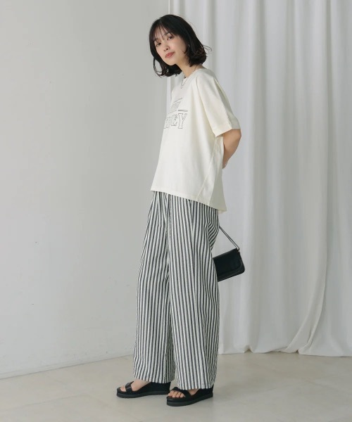 Bou Jeloud(ブージュルード)の「ヴィンテージPT.TEE(Tシャツ/カットソー・レディース・アイボリー/チャコールグレー・FREE)」の5枚目の写真