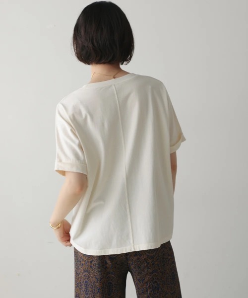Bou Jeloud(ブージュルード)の「ヴィンテージPT.TEE(Tシャツ/カットソー・レディース・アイボリー/チャコールグレー・FREE)」の6枚目の写真