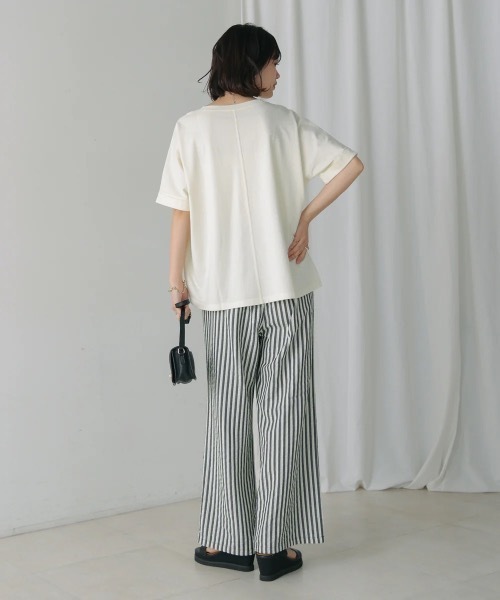 Bou Jeloud(ブージュルード)の「ヴィンテージPT.TEE(Tシャツ/カットソー・レディース・アイボリー/チャコールグレー・FREE)」の8枚目の写真
