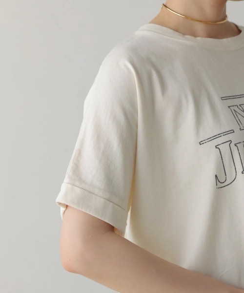 Bou Jeloud(ブージュルード)の「ヴィンテージPT.TEE(Tシャツ/カットソー・レディース・アイボリー/チャコールグレー・FREE)」の10枚目の写真