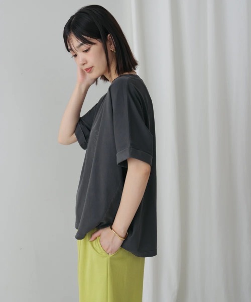 Bou Jeloud(ブージュルード)の「ヴィンテージPT.TEE(Tシャツ/カットソー・レディース・アイボリー/チャコールグレー・FREE)」の18枚目の写真