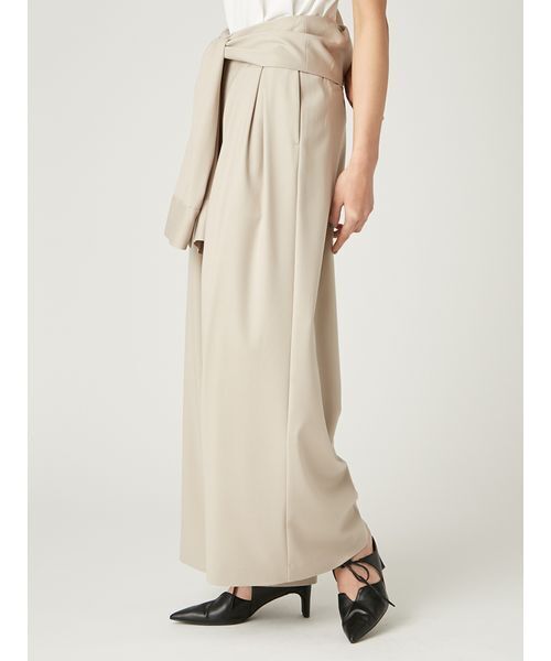 FRAY I.D（フレイアイディー）の「ウエストロールタックワイドパンツ／ハンドウォッシャブル（その他パンツ・レディース・ベージュ/モカ/グレー・0/1）」の7枚目の写真