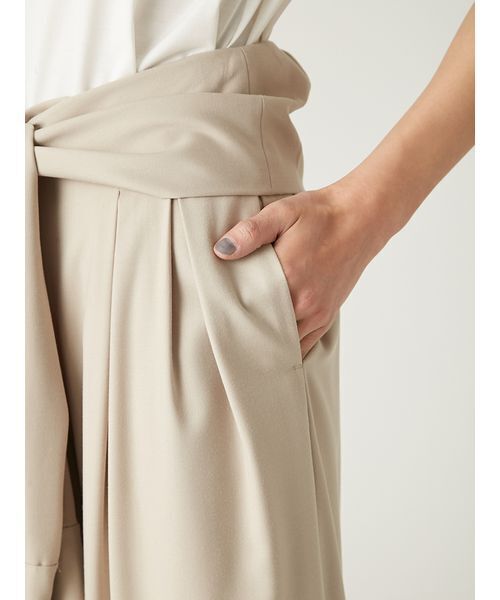 FRAY I.D（フレイアイディー）の「ウエストロールタックワイドパンツ／ハンドウォッシャブル（その他パンツ・レディース・ベージュ/モカ/グレー・0/1）」の10枚目の写真