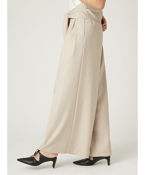 FRAY I.D（フレイアイディー）の「ウエストロールタックワイドパンツ／ハンドウォッシャブル（その他パンツ・レディース・ベージュ/モカ/グレー・0/1）」の13枚目の写真