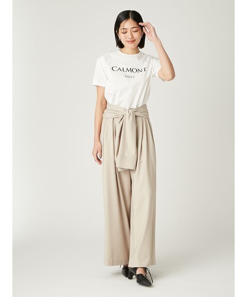 FRAY I.D（フレイアイディー）の「ウエストロールタックワイドパンツ／ハンドウォッシャブル（その他パンツ・レディース・ベージュ/モカ/グレー・0/1）」の15枚目の写真