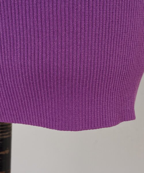 BEARDSLEY（ビアズリー）の「ハイネックリブニット（ニット/セーター・レディース・キャメル/パープル・FREE）」の14枚目の写真