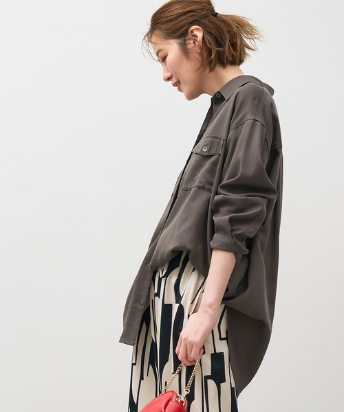 MICA&DEAL（マイカ＆ディール）の「ミリタリーシャツ〈セットアップ対応〉（シャツ/ブラウス・レディース・ライトブルー/チャコールグレー/ブラウン・FREE）」の15枚目の写真