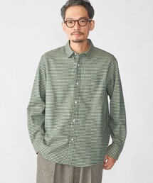 お取置き【美品】OHGA  グリーンチェック　ブラウス CIAOPANIC（チャオパニック）の「シアーチェックショート