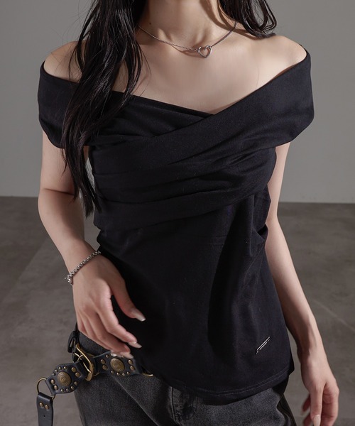 apres jour mignon(アプレジュールミニョン)の「2WAYオフショルトップス【ZOZOTOWN限定アイテム】(Tシャツ/カットソー・レディース・チャコールグレー/ブラック/杢グレー・X-LARGE/フリー)」の15枚目の写真